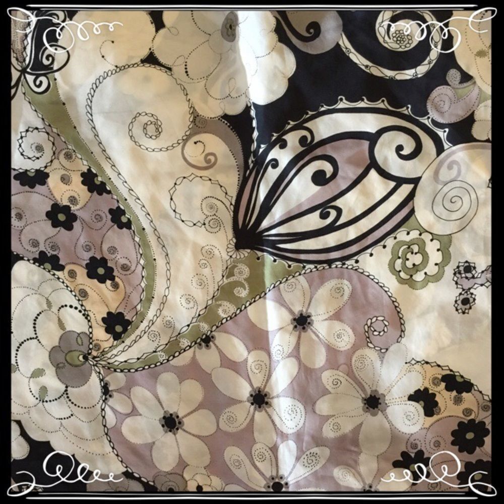 Vintage Handmade Silky Floral Full Skirt 28W - Picture 2 of 4